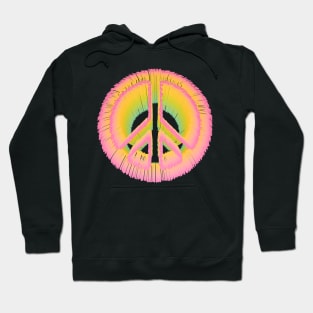 Tropical Peace Symbol Dot Trail Art Hoodie